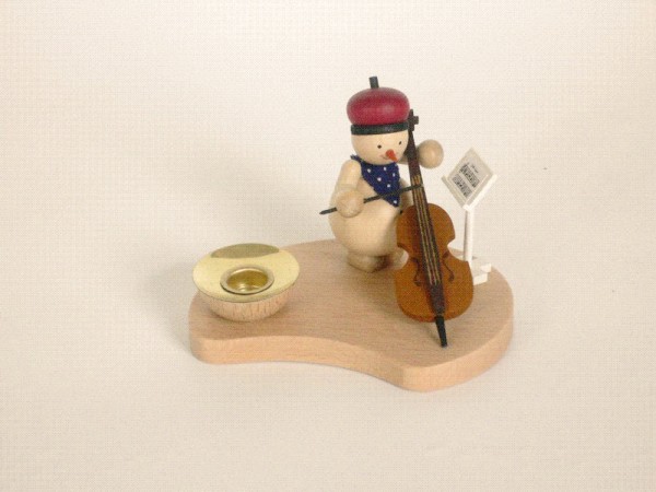 Lichterhalter Schneemann mit Baß