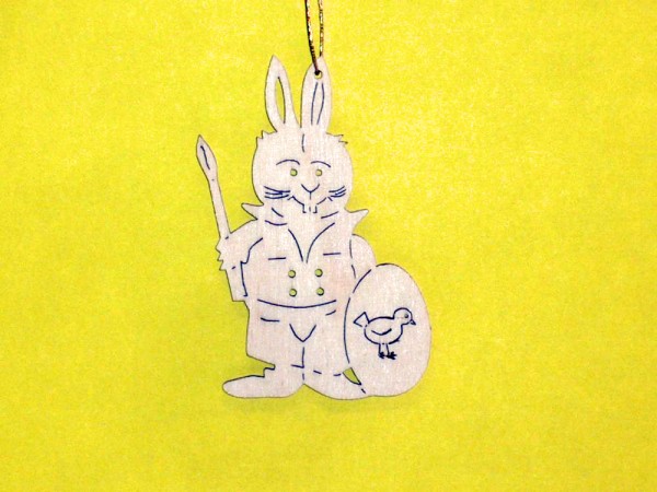 Baumbehang Hase mit Pinsel