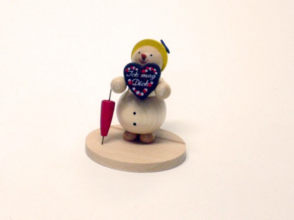 Figur Schneemann mit Herz