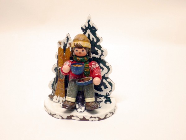 Räuchermann Schneeschuhfahrerin