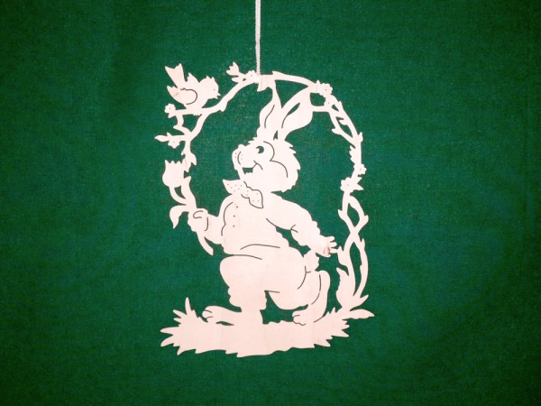 Fensterbild Schmunzelhase