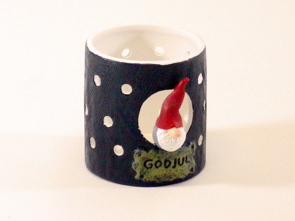 Laterne Santa mit Hut