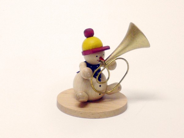 Figur Schneemann mit Tuba