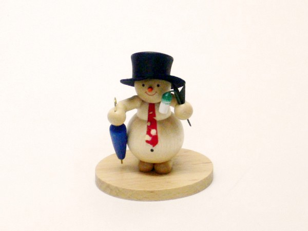 Figur Schneemann mit Schneeglöckchen