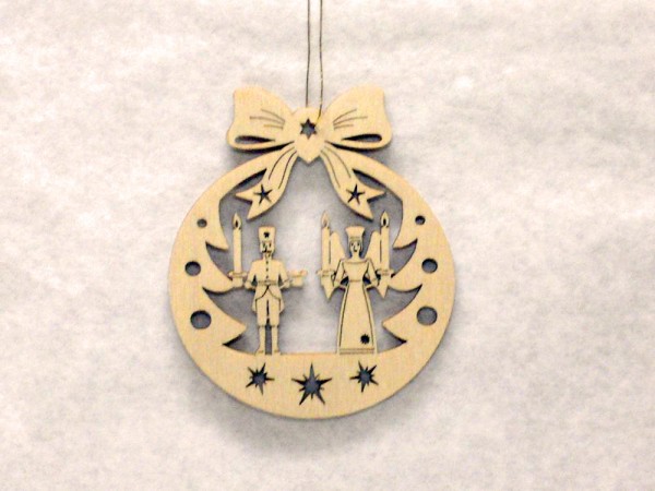 Baumbehang Kugel Engel und Bergmann