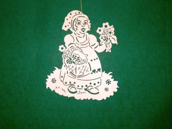 Fensterbild Blumenmädchen