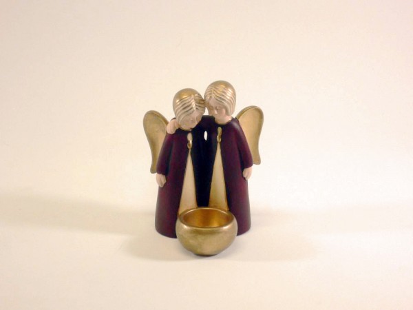 Engelpaar Sarah mit Teelicht klein